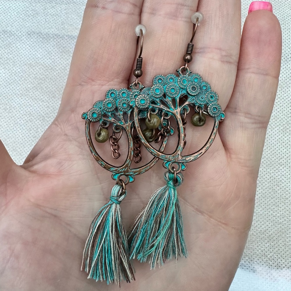 Boho long dangle earrings NWT